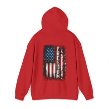 Load image into Gallery viewer, Patriotic American Freedom Rustic Flag Unisex Heavy Blend™ Hooded Sweatshirt
