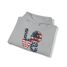 Load image into Gallery viewer, Love Sunflower USA Flag Unisex Heavy Blend™ Hooded Sweatshirt
