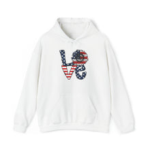 Load image into Gallery viewer, Love Sunflower USA Flag Unisex Heavy Blend™ Hooded Sweatshirt
