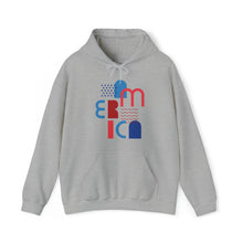 Load image into Gallery viewer, America in Geometric Unisex Heavy Blend™ Hooded Sweatshirt
