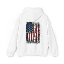 Load image into Gallery viewer, Patriotic American Freedom Rustic Flag Unisex Heavy Blend™ Hooded Sweatshirt
