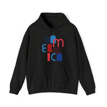 Load image into Gallery viewer, America in Geometric Unisex Heavy Blend™ Hooded Sweatshirt
