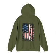 Load image into Gallery viewer, Patriotic American Freedom Rustic Flag Unisex Heavy Blend™ Hooded Sweatshirt
