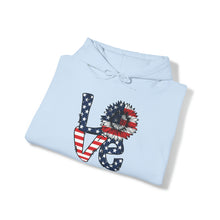 Load image into Gallery viewer, Love Sunflower USA Flag Unisex Heavy Blend™ Hooded Sweatshirt
