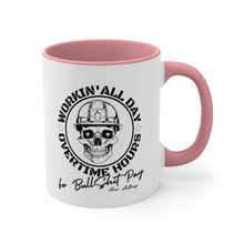 Load image into Gallery viewer, Oliver Anthony&#39;s Rich Men of Richmond lyrics Workin&#39; All Day Overtime Hours For Bullshit Pay Accent Coffee Mug, 11oz
