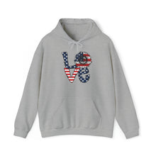 Load image into Gallery viewer, Love Sunflower USA Flag Unisex Heavy Blend™ Hooded Sweatshirt
