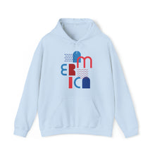 Load image into Gallery viewer, America in Geometric Unisex Heavy Blend™ Hooded Sweatshirt
