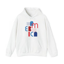 Load image into Gallery viewer, America in Geometric Unisex Heavy Blend™ Hooded Sweatshirt
