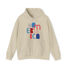 Load image into Gallery viewer, America in Geometric Unisex Heavy Blend™ Hooded Sweatshirt
