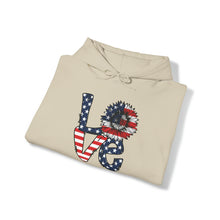 Load image into Gallery viewer, Love Sunflower USA Flag Unisex Heavy Blend™ Hooded Sweatshirt
