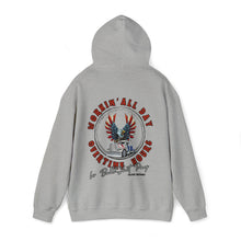 Load image into Gallery viewer, Rich Men North of Richmond lyrics Workin&#39; All Day Overtime Hours For Bullshit Pays Unisex Heavy Blend™ Hooded Sweatshirt
