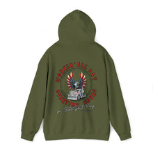 Load image into Gallery viewer, Rich Men North of Richmond lyrics Workin&#39; All Day Overtime Hours For Bullshit Pays Unisex Heavy Blend™ Hooded Sweatshirt
