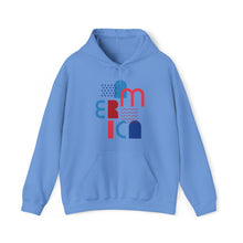 Load image into Gallery viewer, America in Geometric Unisex Heavy Blend™ Hooded Sweatshirt
