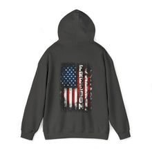 Load image into Gallery viewer, Patriotic American Freedom Rustic Flag Unisex Heavy Blend™ Hooded Sweatshirt
